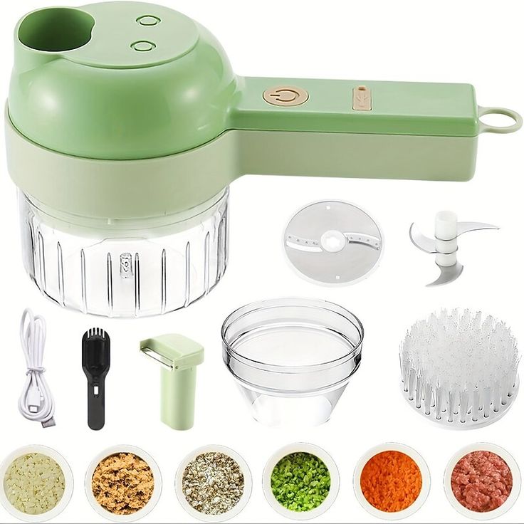 4 in 1 Portable Electric Vegetable Cutter Set