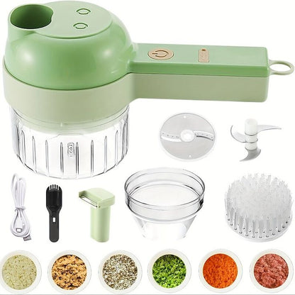 4 in 1 Portable Electric Vegetable Cutter Set
