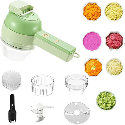 4 in 1 Portable Electric Vegetable Cutter Set
