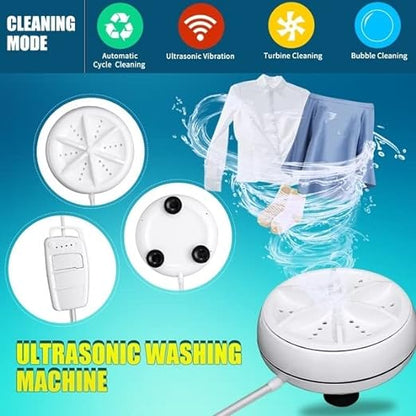 Mini Washing Machine Turbine Washing Machine Washing Machine Door Hinge Ultrasonic Lightweight Turbo Washer with USB Cable - for Home Camping Dorms Business College Rooms GenzVybs