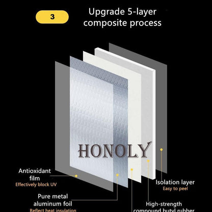 Leakage Repair Waterproof Tape for Pipe Leakage Roof Water Leakage Solution Aluminium Foil Tape Waterproof Adhesive Tape Sealing Duct Rubber Tape for Leakage 5CM*5M Pack Of 2 , Silver GenzVybs