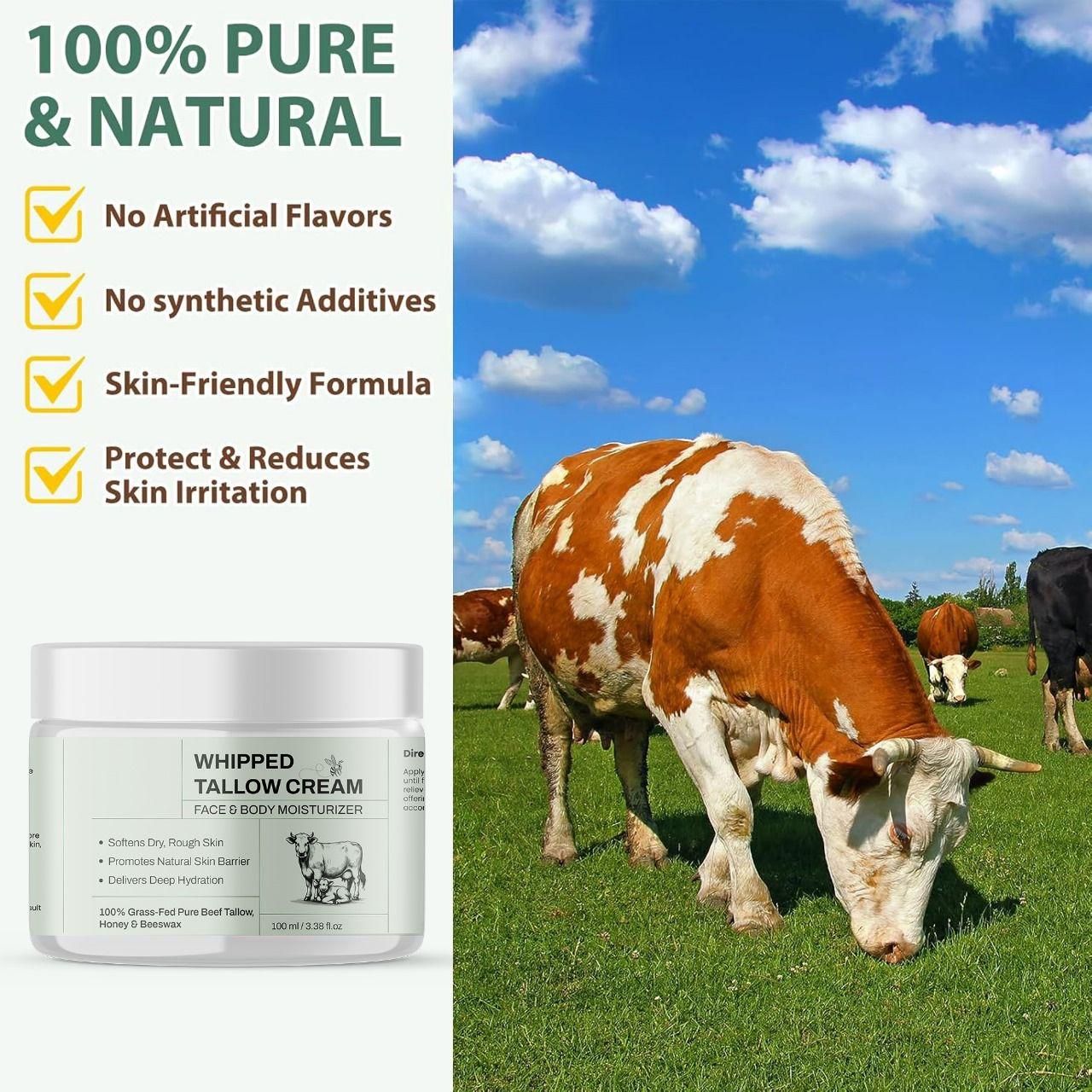 Whipped Tallow Cream 200 ml Pack of 2