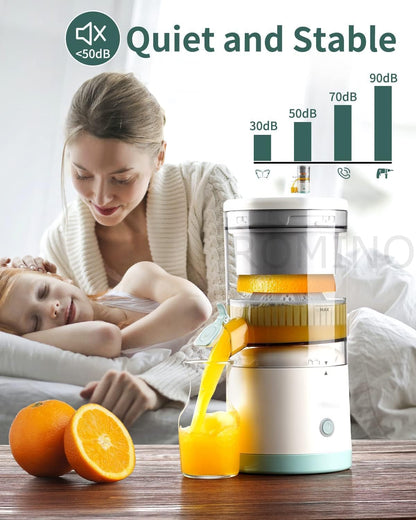 Electric Citrus Juicer Machine, Wireless Citrus Press Juicer, Manual Mosambi Juice Maker, Instant Juice Machine For Fruits, Mini Portable Juicers, 200ml Capacity - 45 Watts Multi GenzVybs