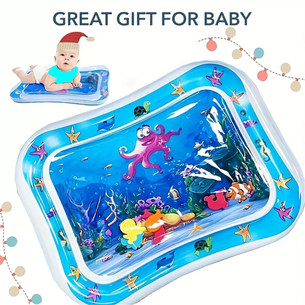 Inflatable Water Mat: Stimulating Play for Newborns, Interactive Promoting Sensory Development in a Safe and Enjoyable Water-Filled Environment GenzVybs