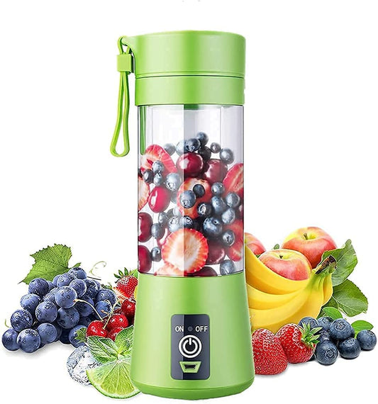 6 Blade Usb Juicer Bottle-Portable Machine Electric Usb Juice Maker Bottle Blender Grinder Mixer, Rechargeable Shake Fruit & Vegetable Juicer Mixer Multicolor 1 Set GenzVybs